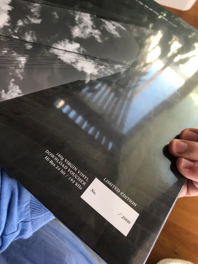 Production: detail of the back of the LP with the space for the limited edition number – blank on the test pressing, handwritten on every copy sold before it was packed at the plant.